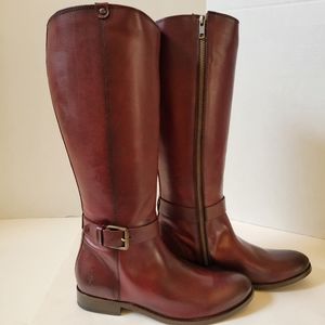 Frye melissa strap tall wine color women's boots size 9.5